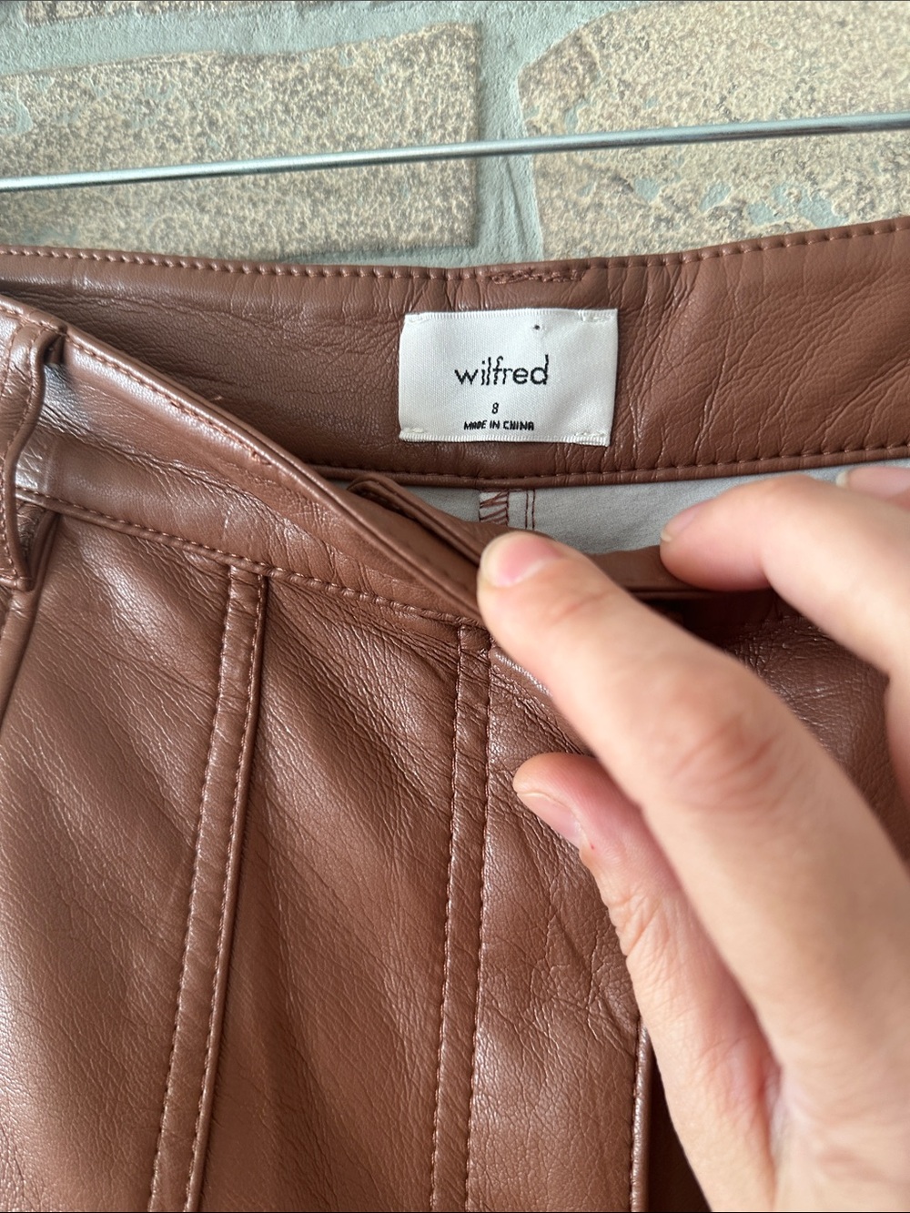 Wilfred Artizia Nadia Utility Barrel Leg Pants in Epicurean Brown Size 8 - Picture 7 of 7